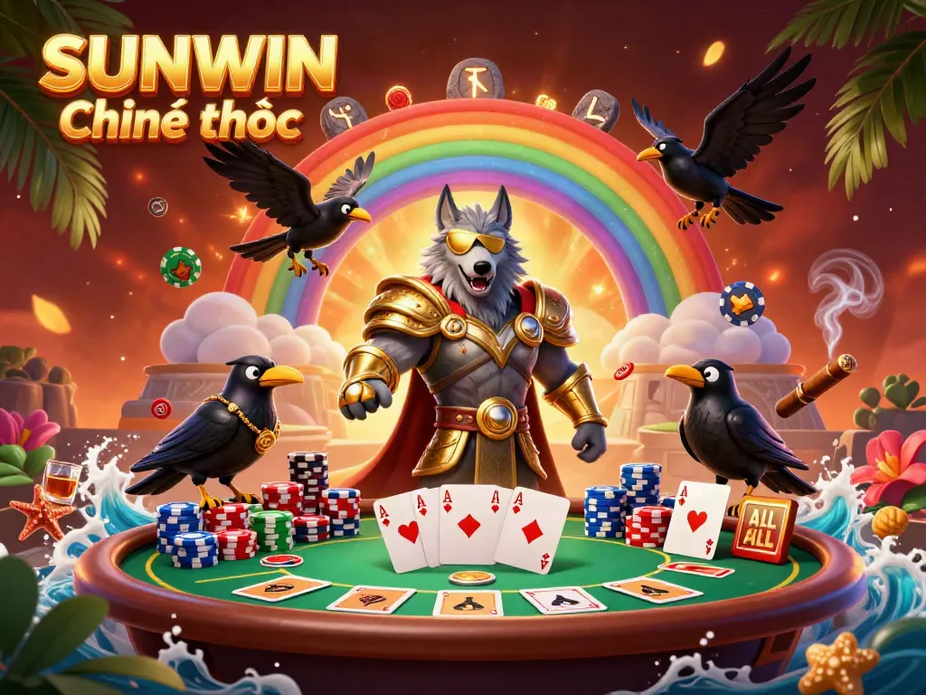 Experience thrilling gameplay with SUNWIN Chính thức emphasized among vibrant casino elements.