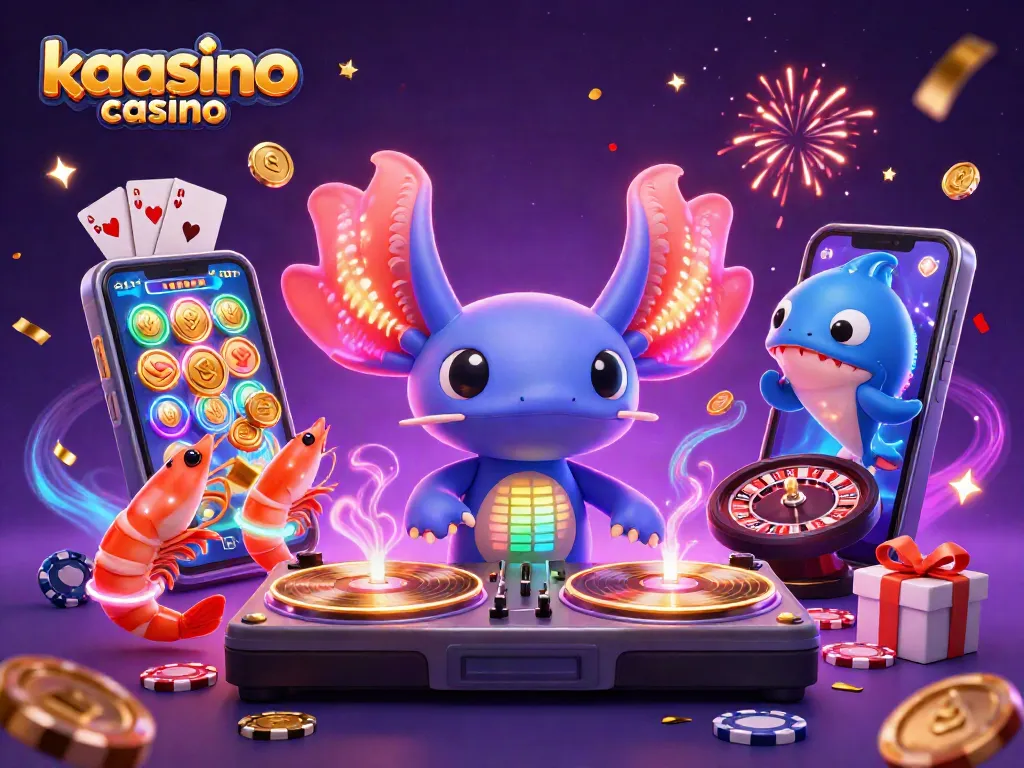 Spin the reels and win big at kaasino casino, featuring vibrant 3D casino characters and games.